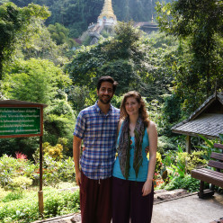 Us in front of Wat Tham Pha Plong temple
